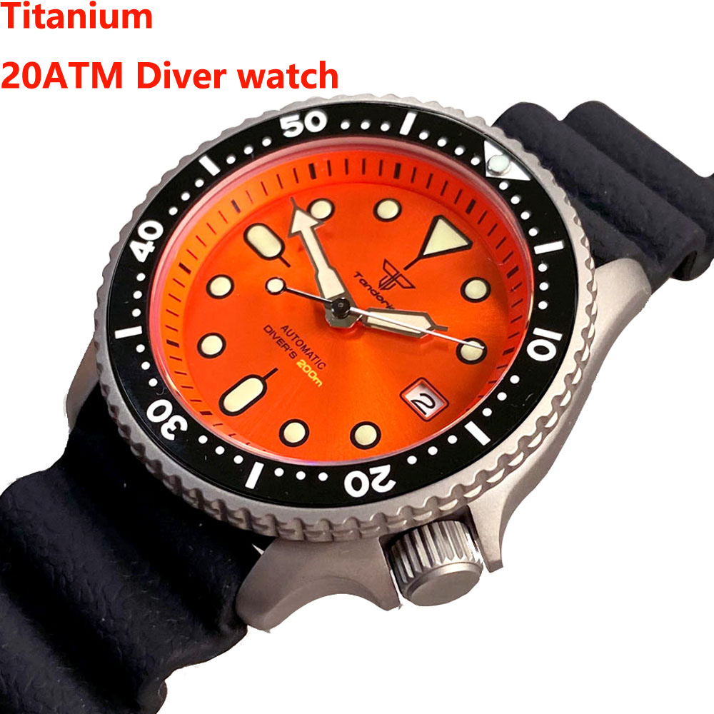 Tandorio 41mm Titanium NH35 Me - đánh giá và giá Rubber Strap Diver