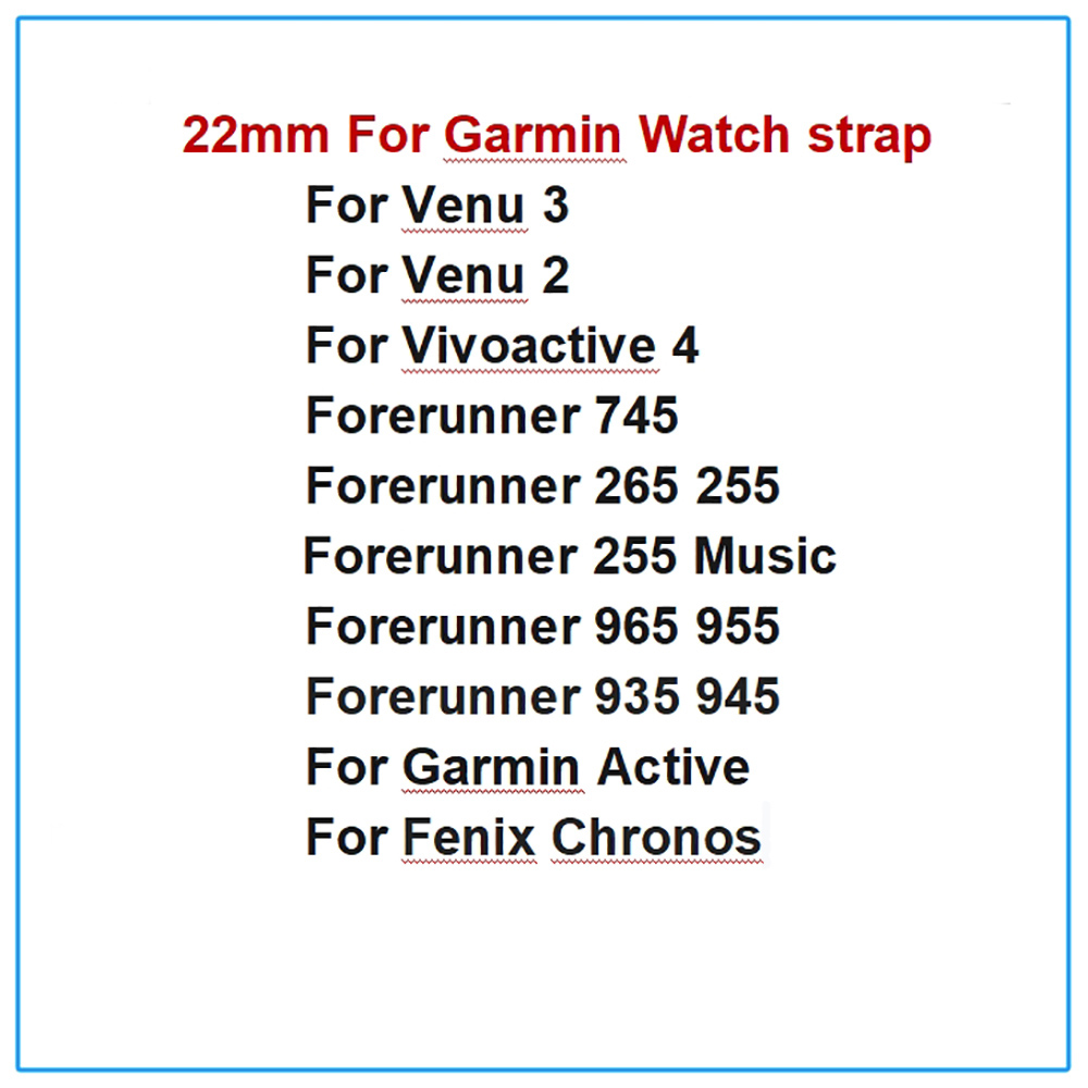 Silicone 22mm Strap For Garmin - đánh giá và giá Mesh Strap Metal