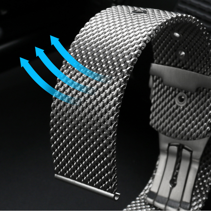 20Mm 22Mm Inox Chắc Chắn Lưới  - đánh giá và giá Mesh Strap Metal
