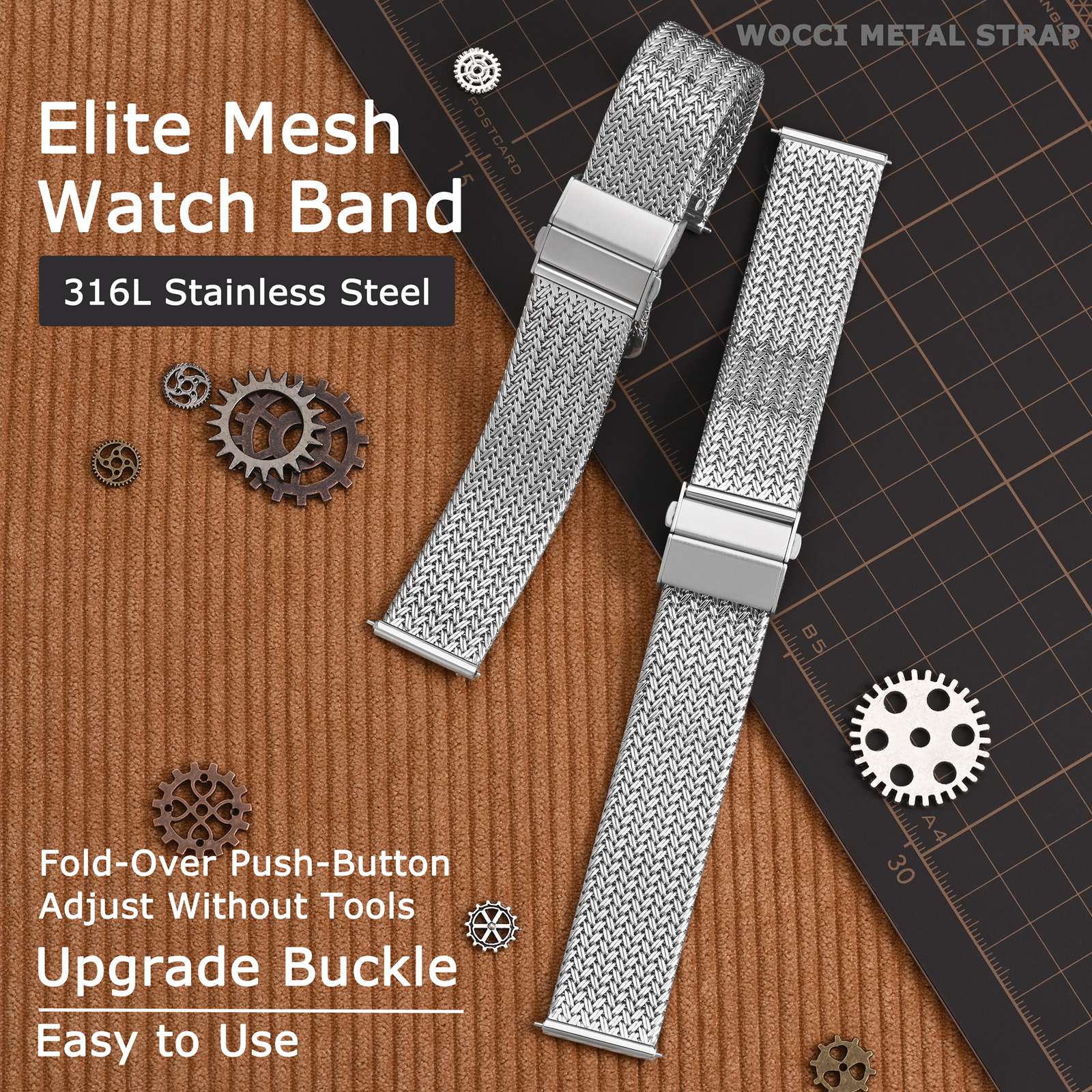 WOCCI Elite Metal Watch Band,  - đánh giá và giá Mesh Strap Metal